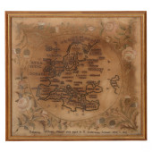 19C EMBROIDERED NEEDLEWORK EUR
