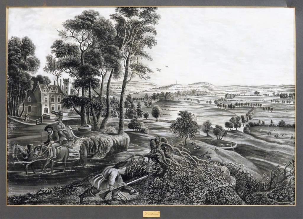19C EUROPEAN BIRD'S EYE COUNTRY