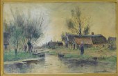 19C. EUROPEAN FARM GENRE RIVER