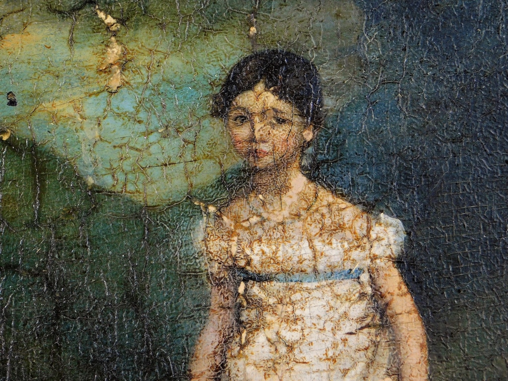 19C EUROPEAN O/B YOUNG GIRL