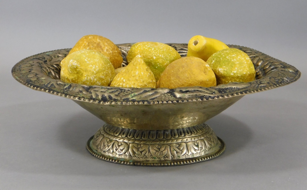 19C EUROPEAN STONE MARBLE FRUIT &