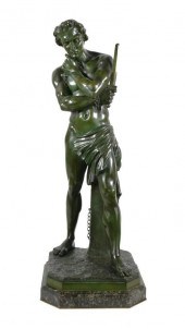19C FEUCHERE SPARTACUS BRONZE,