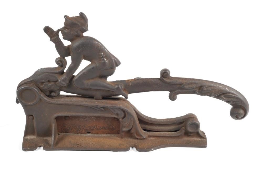 19C FIGURAL CAST IRON CIGAR