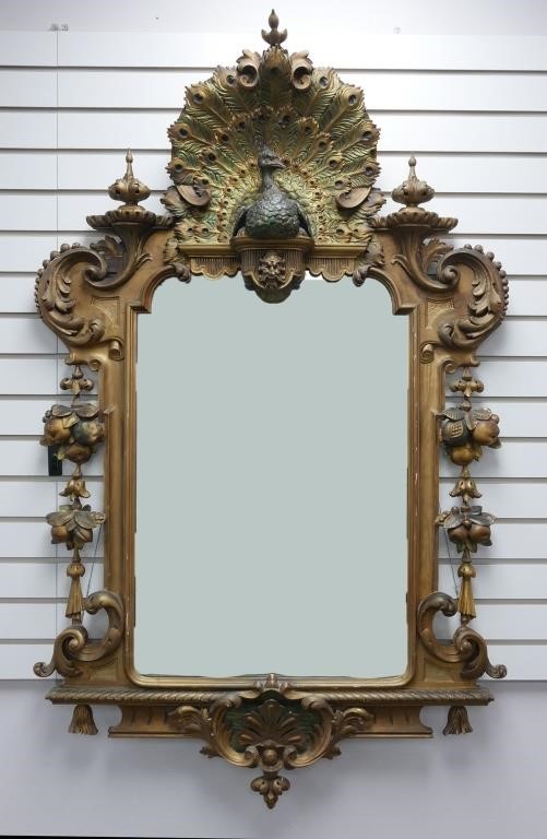 19C FOSTER BROS PEACOCK WALL