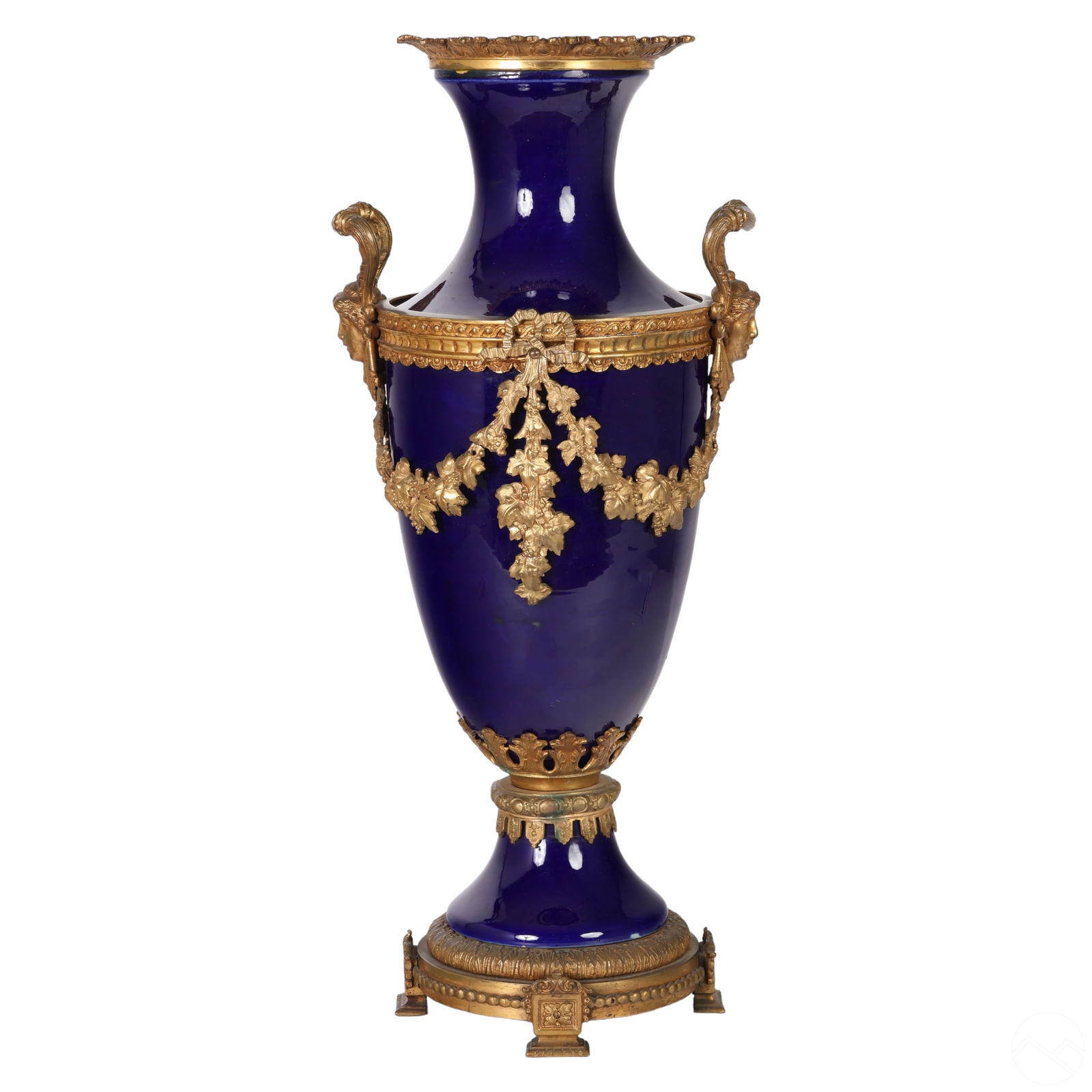 19C FRENCH COBALT PORCELAIN &