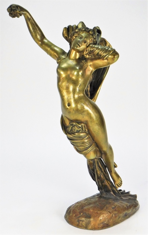 19C. FRENCH FEMALE NUDE BRONZE