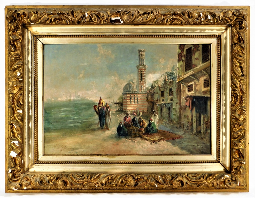 19C FRENCH ORIENTALIST COASTAL