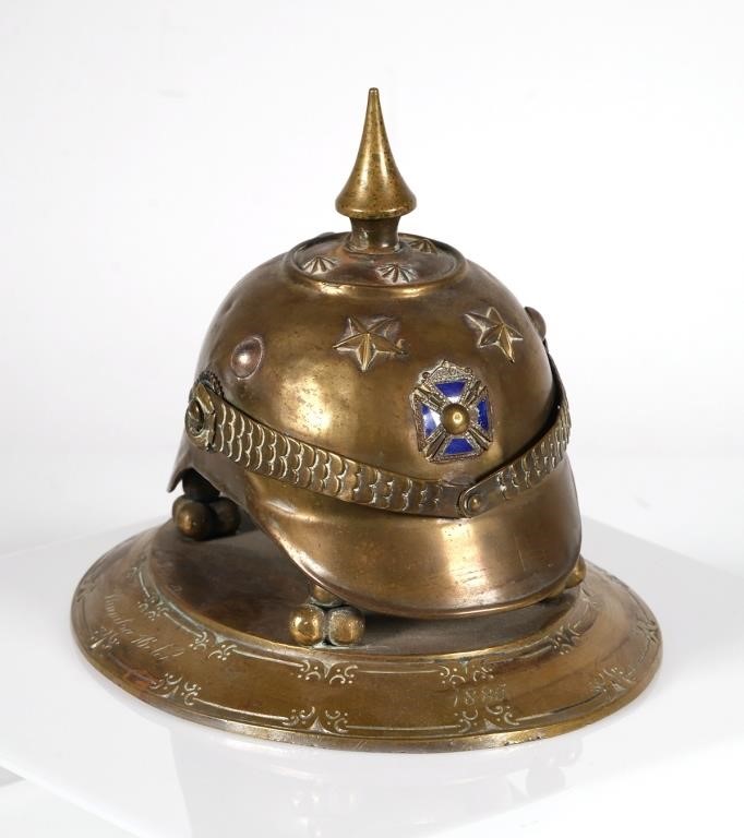 19C IMPERIAL GERMAN HELMET DESK