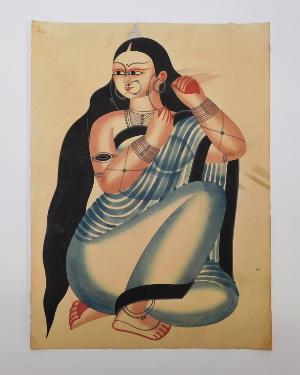 19C INDIAN KALIGHAT SCHOOL PAINTING