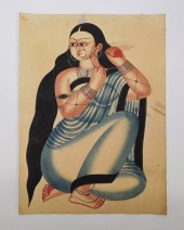 19C INDIAN KALIGHAT SCHOOL PAI