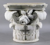 19C ITALIAN MARBLE CORINTHIAN