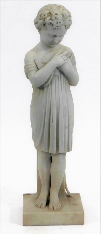 19C. ITALIAN NEOCLASSICAL GIRL BIRD