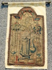 19C JUNO AND PEACOCK EMBROIDER