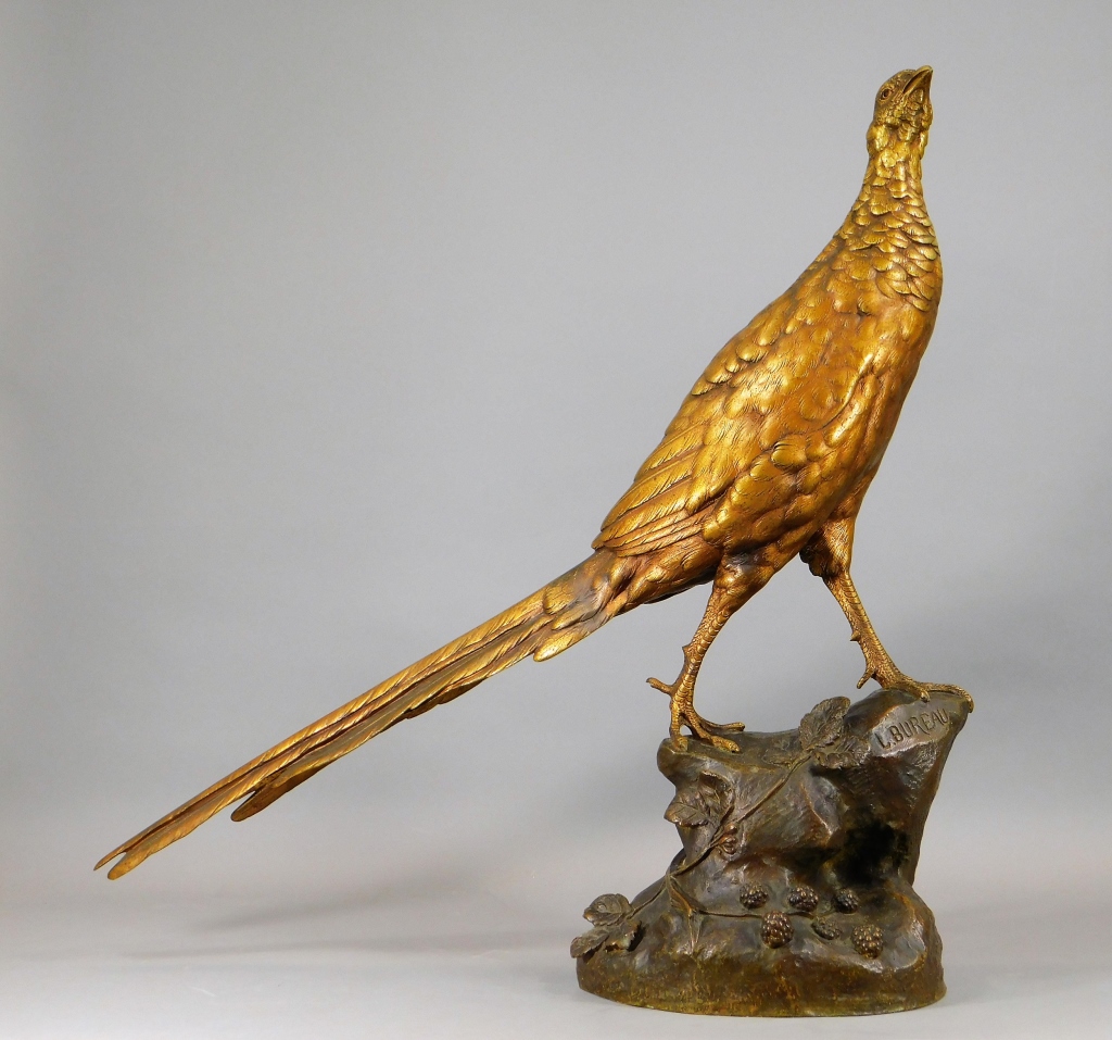 19C. LEON BUREAU GILT BRONZE