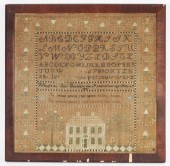 19C NEW ENGLAND 1831 EMBROIDER