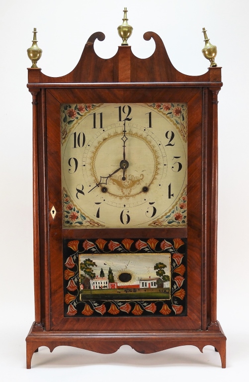 19C SETH THOMAS PILLAR AND SCROLL