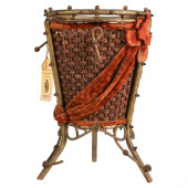 19C WICKER & TAPESTRY PLANT ST