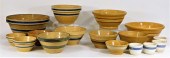 19C YELLOWWARE POTTERY MIXING