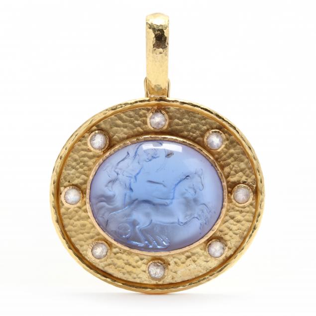 19KT GOLD AND CERULEAN BLUE