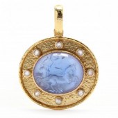 19KT GOLD AND CERULEAN BLUE VE