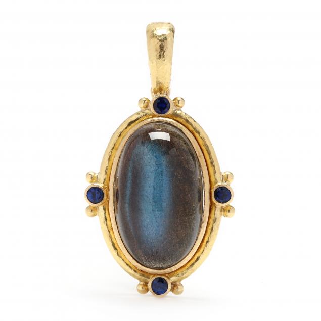 19KT GOLD, LABRADORITE, AND