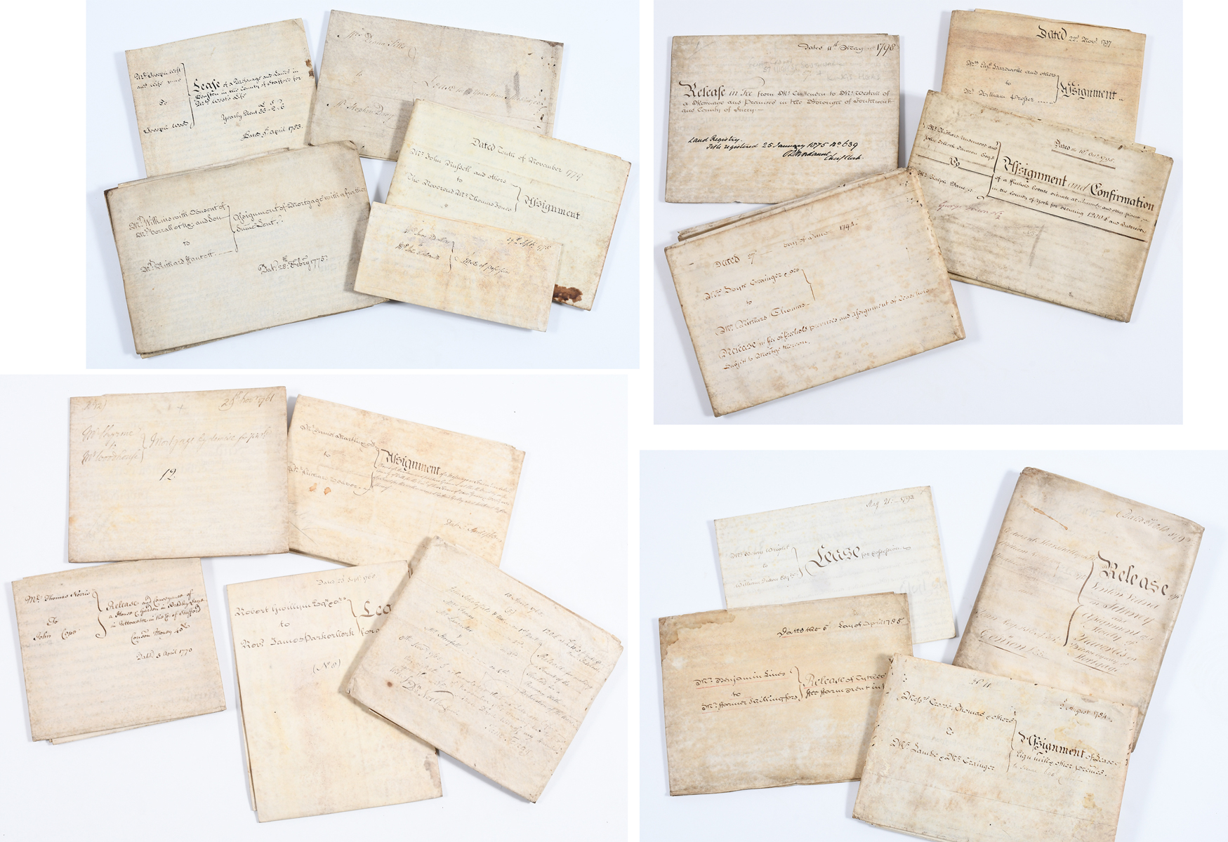 19PC. COLLECTION OF VELLUM