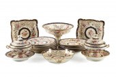 19PC ENGLISH FLORAL PARTIAL DE