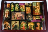 19PC. LACQUER BOX COLLECTION W