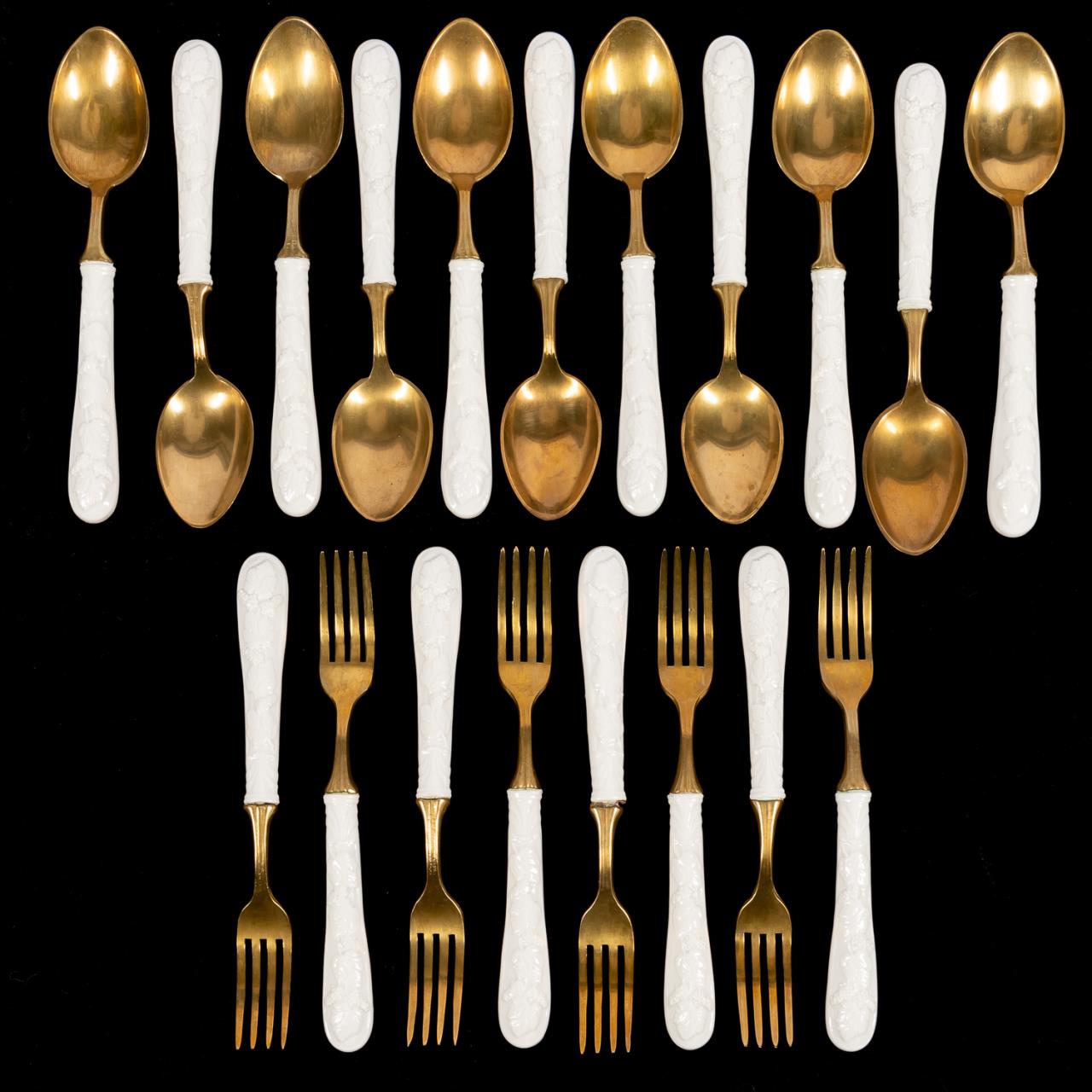 19PCS ITALIAN BLANC DE CHINE AND