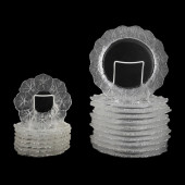 19PCS LALIQUE HONFLEUR DESSERT