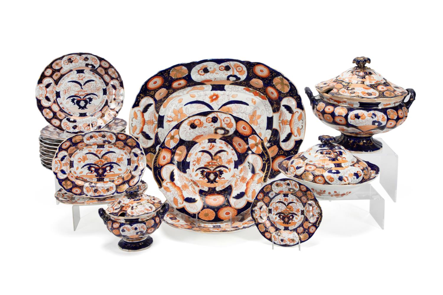 19PCS MASON'S IMARI IRONSTONE