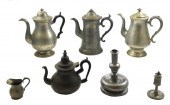 19TH- 20TH C. PEWTER, SEVEN PI