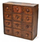 19TH C. 12 DRAWER PAINTED APOT