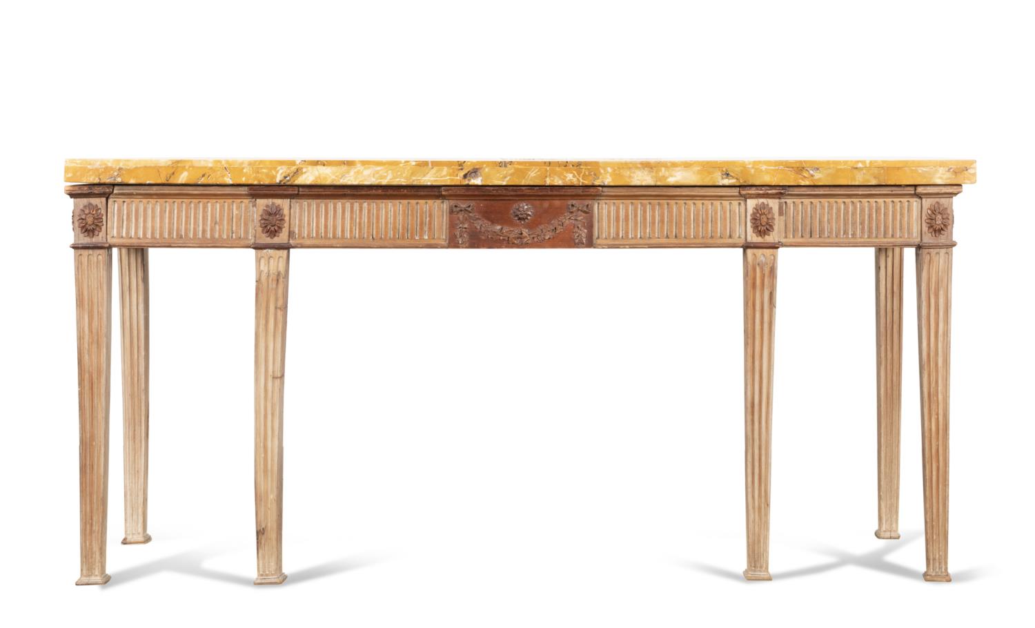 19TH C. ADAMS STYLE MARBLE TOP