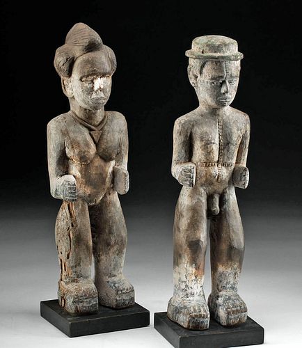 19TH C. AFRICAN CARVED / PAINTED