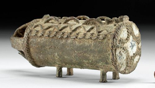 19TH C. AFRICAN IGBO BRASS OFO