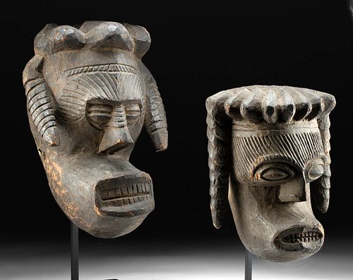 19TH C. AFRICAN IGBO SPIRIT MASKS