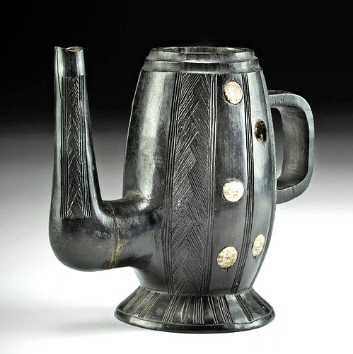 19TH C. AFRICAN KUBA WOOD & BONE