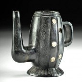 19TH C. AFRICAN KUBA WOOD & BO