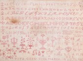 19th C  Alphabet needlework sa