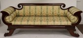 19TH C. AM. EMPIRE MAHOGANY CA
