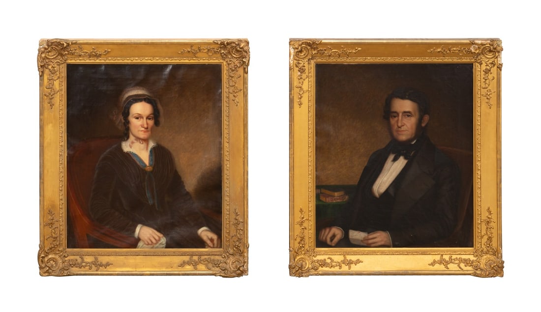 19TH C. AM. SCHOOL OIL PORTRAIT