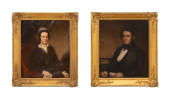 19TH C. AM. SCHOOL OIL PORTRAI