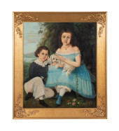 19TH C. AM. SCHOOL PORTRAIT OF
