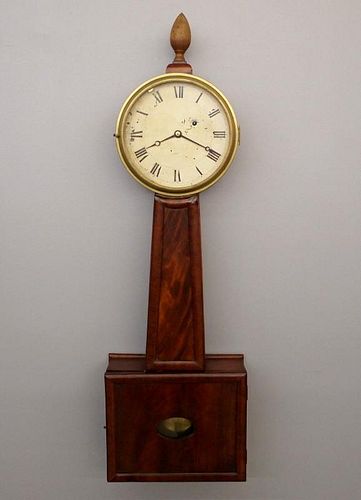 19TH C AMERICAN BANJO CLOCKA 19th