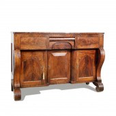 19TH C. AMERICAN FLAME MAHOGAN