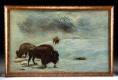 19TH C. AMERICAN PAINTING - "W