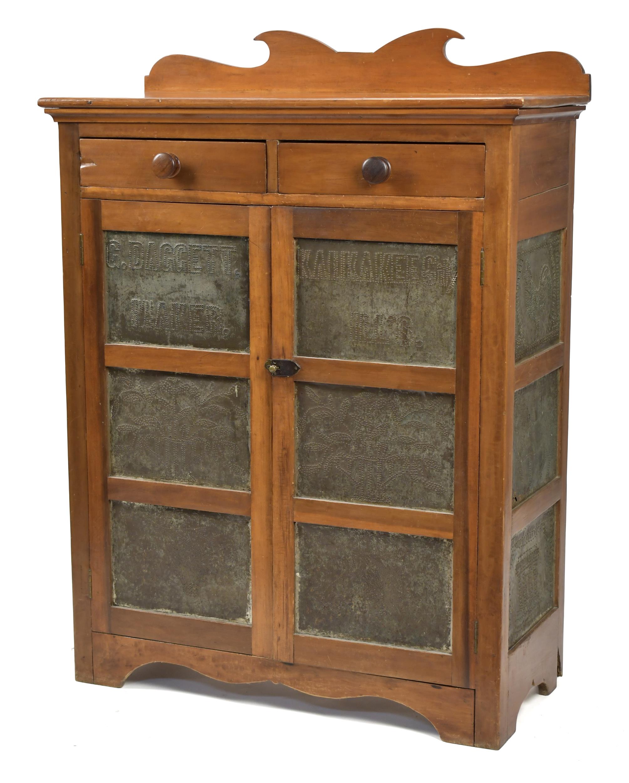 19TH C. AMERICAN PIE SAFE, G.