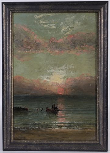 19TH C. AMERICAN SCHOOL "SUNRISE ON