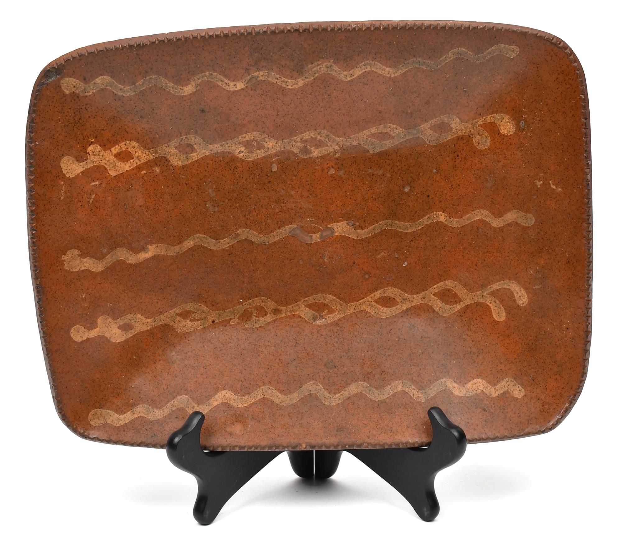 19TH C. AMERICAN SLIP DECORATED